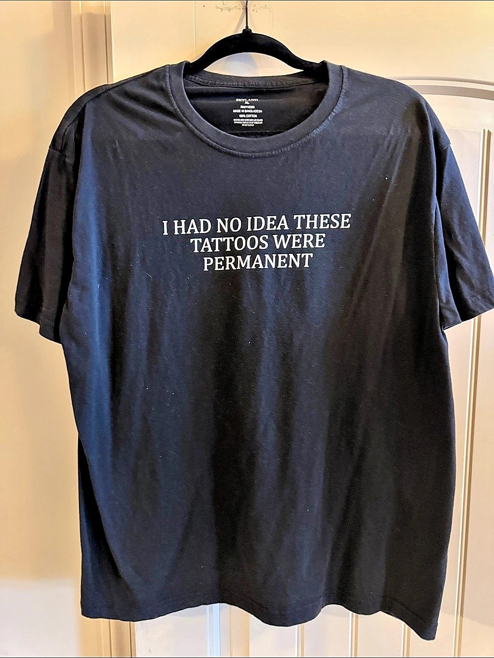 Skyland I Had No Idea These Tattoos Were Permanent Graphic T-Shirt Black XL